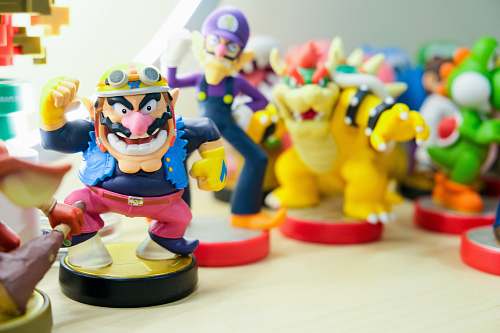 detroit Super Mario vinyl figures on table toy